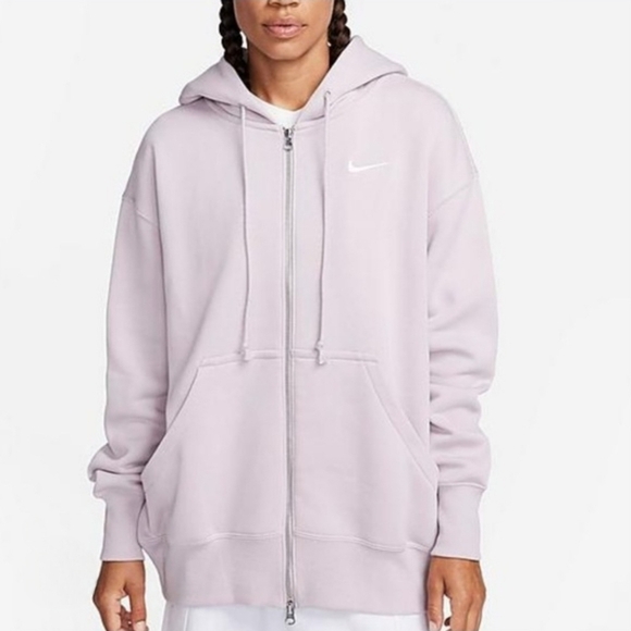 Nike Front Zip Hoodie Sweatshirt Womens Medium Purple - Picture 1 of 9